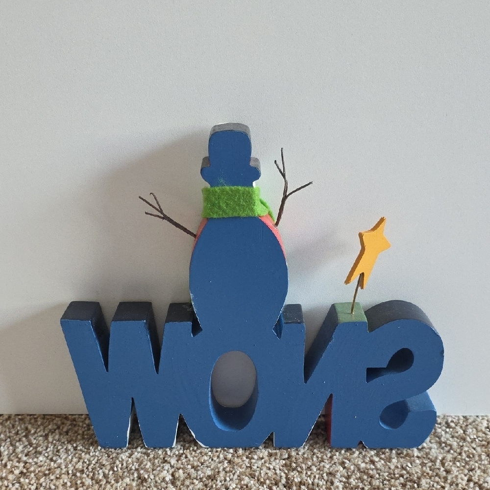 Winter Snowman Decor - Wood - Picture 3 of 7